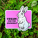 Vegan For The Animals Rabbit - Magnet