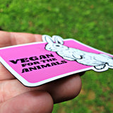 Vegan For The Animals Rabbit - Magnet