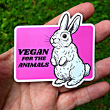Vegan For The Animals Rabbit - Magnet