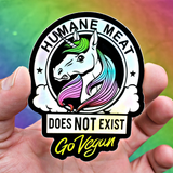 Vegan Unicorn - Holographic Sticker