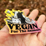 Vegan For The Animals - Sunset Sticker