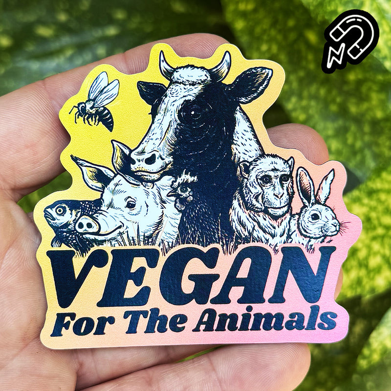 Vegan For The Animals - Sunset Magnet