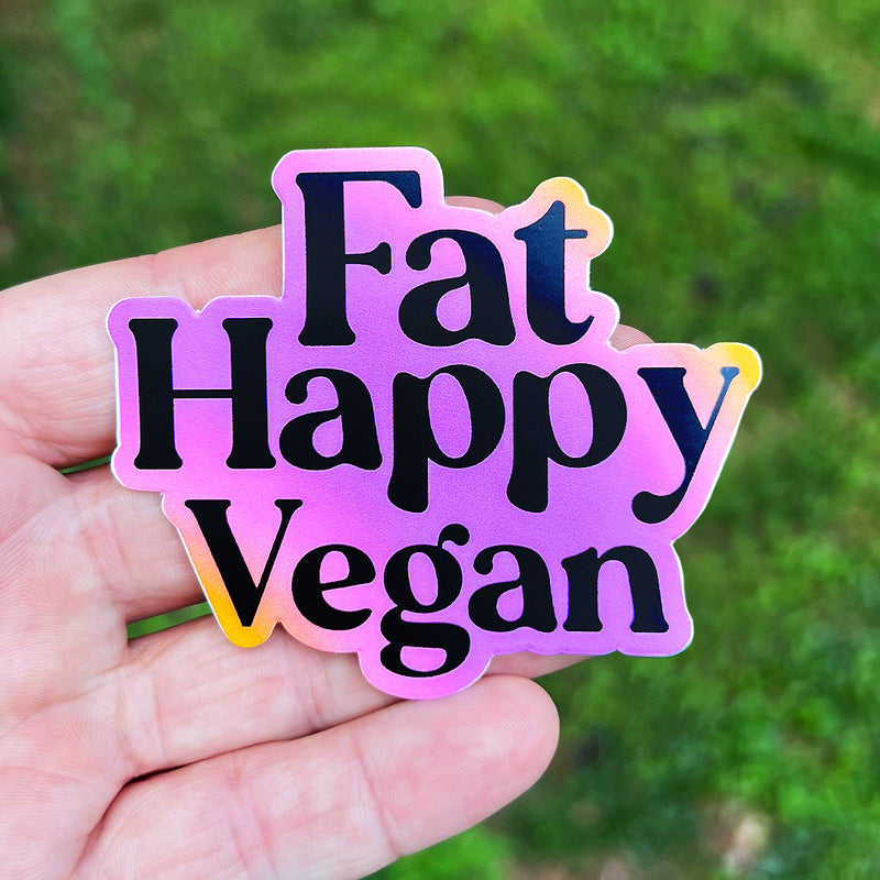 Fat Happy Vegan - Sticker