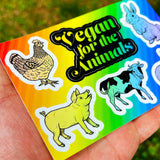 Vegan For The Animals - Sticker Sheet