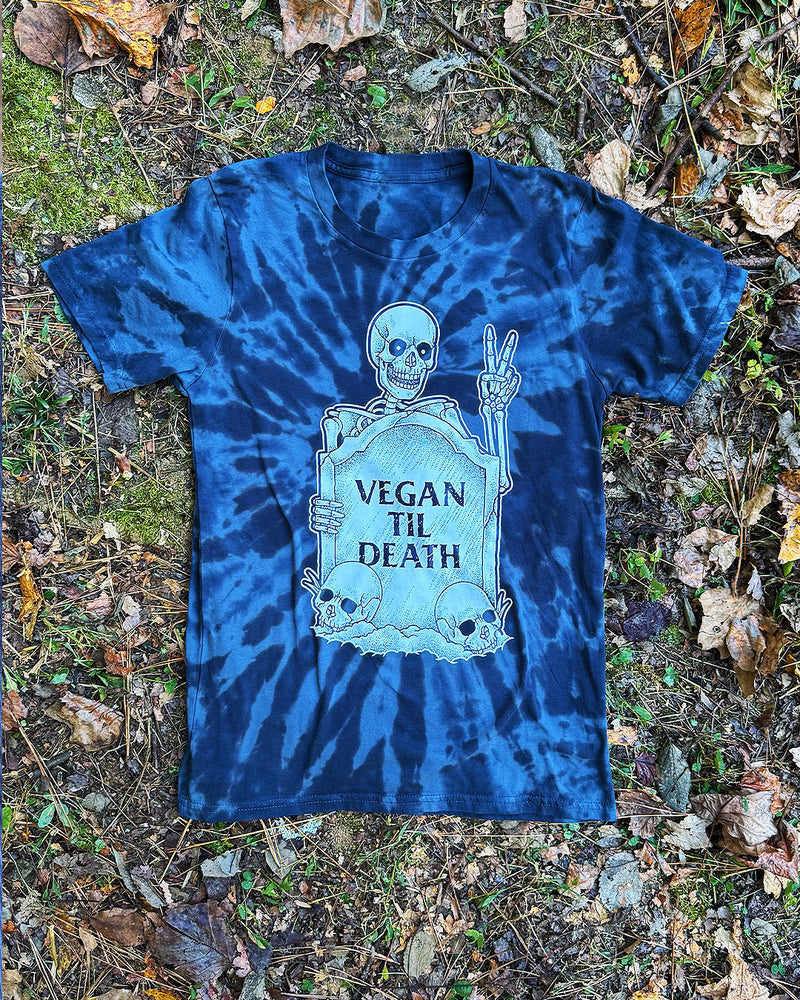 Vegan Til Death - Blue Tie Dye