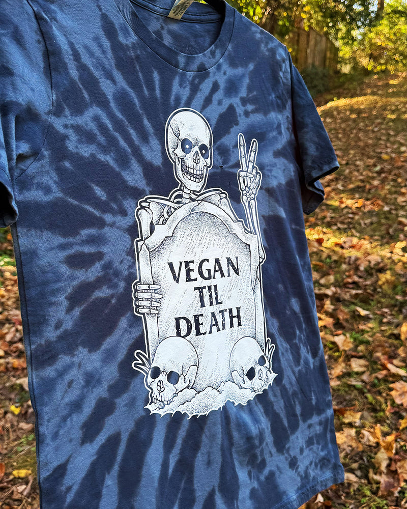 Vegan Til Death - Blue Tie Dye