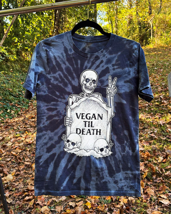 Vegan Til Death - Blue Tie Dye
