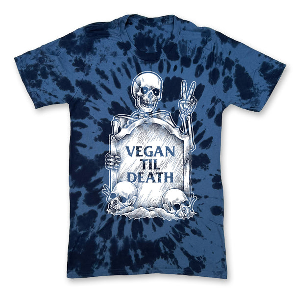 Vegan Til Death - Blue Tie Dye