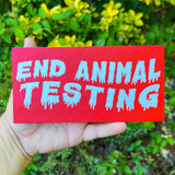 End Animal Testing - Big Sticker