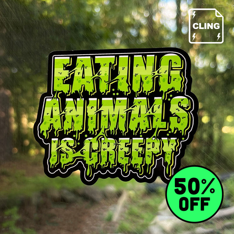 Eating Animals Is Creepy - Static Cling