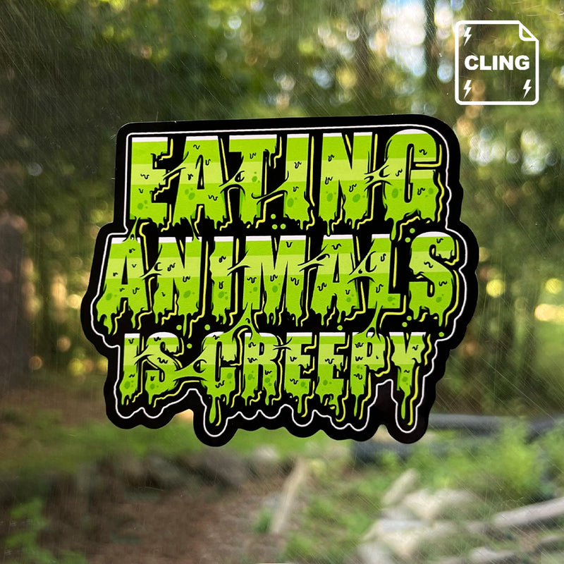 Eating Animals Is Creepy - Static Cling