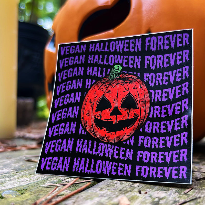 Vegan Halloween Forever Pumpkin - Sticker